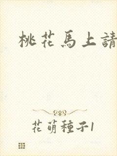 桃花马上请长缨