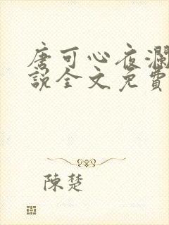 唐可心夜澜绝小说全文免费阅读