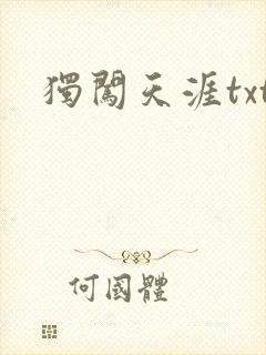 独闯天涯txt