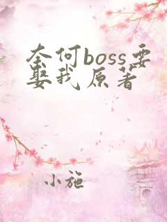 奈何boss要娶我原著
