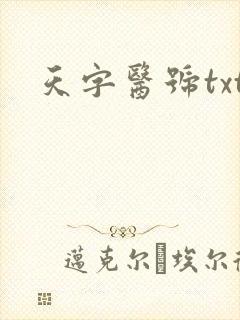 天字医号txt