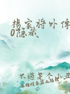 杨家将外传2.0隐藏