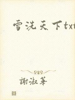 雪洗天下txt