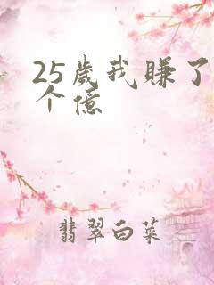 25岁我赚了3个亿