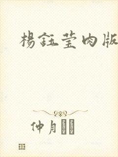 杨钰莹肉版小说