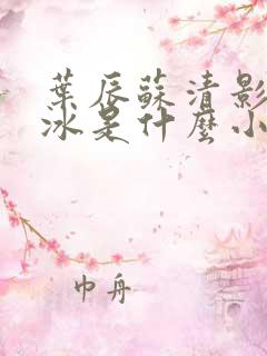 叶辰苏清影秦若冰是什么小说