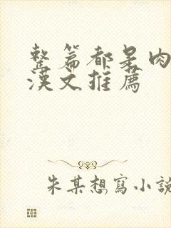 整篇都是肉的糙汉文推荐