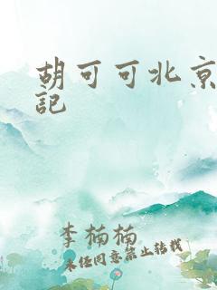 胡可可北京成功记