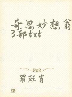 奇思妙想翁乱13部txt