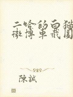 二哈的白猫师尊微博车截图