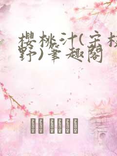 樱桃汁(宋枝江野)笔趣阁