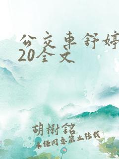 公交车舒婷1一20全文