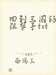 回到三国的特种狙击手txt