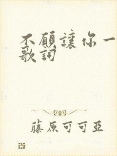 不愿让你一个人歌词