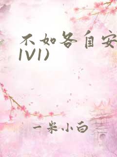 不如各自安好(1V1)