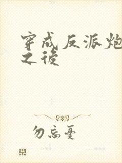 穿成反派炮灰攻之后