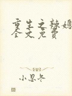 重生之辣媳当家全文免费