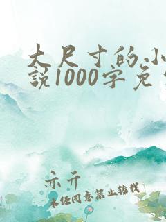 大尺寸的小黄说说1000字免费