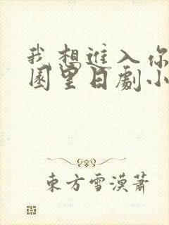 我想进入你的花园里日剧小说