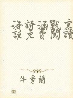 洛诗涵战寒爵小说免费阅读全文免费阅读txt