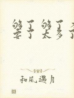 够了 够了 不要了 太多了