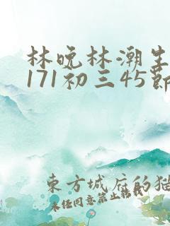 林晚林潮生if171初三45节