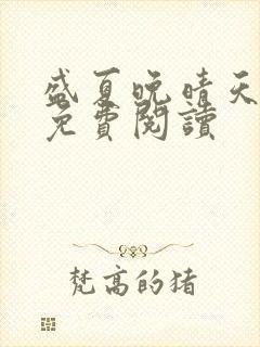 盛夏晚晴天全文免费阅读