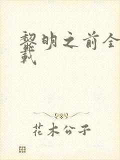 黎明之前全集下载