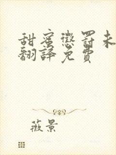 甜蜜惩罚未增删翻译免费