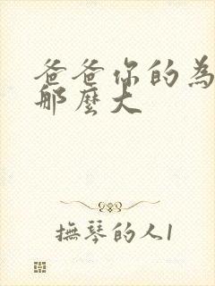 爸爸你的为什么那么大