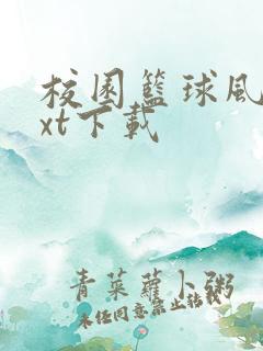 校园篮球风云txt下载