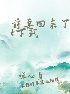 前妻回来了txt下载