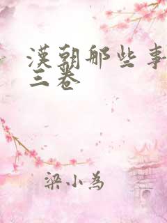 汉朝那些事儿第三卷