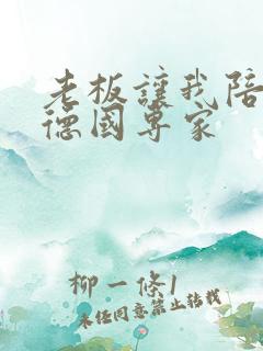 老板让我陪两个德国专家