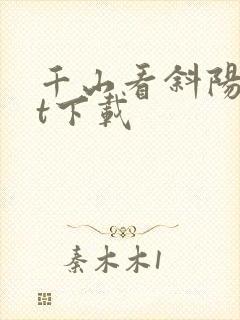 千山看斜阳txt下载