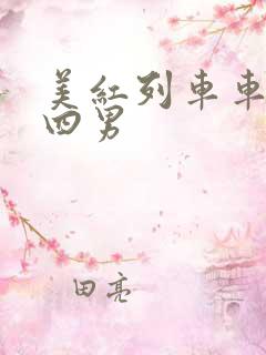 美红列车车厢被四男