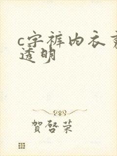 c字裤内衣秀全透明