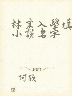 林寒入学填未婚小说名字