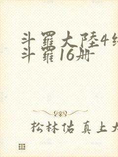 斗罗大陆4终极斗罗16册
