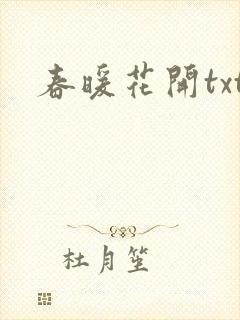 春暖花开txt