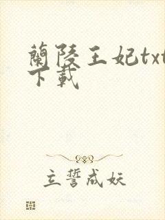 兰陵王妃txt下载