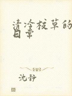 清冷校草的抹布日常