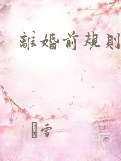 离婚前规则歌曲