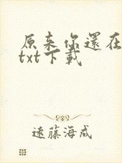 原来你还在这里txt下载