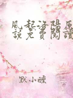 风起洛阳原著小说免费阅读