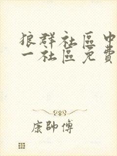 狼群社区中文第一社区免费