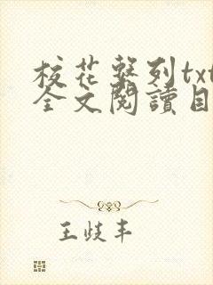 校花系列txt全文阅读目录