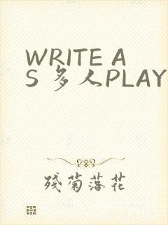 WRITE AS 多人PLAY