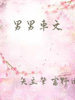 男男车文
