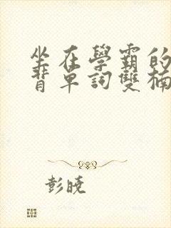 坐在学霸的棍子背单词双楠